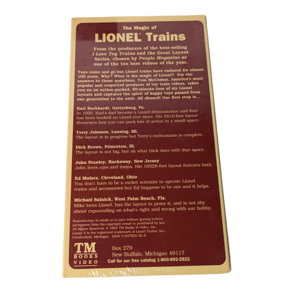 The Magic of Lionel Trains - VHS About Lionel Model Trains - Brand New - Sealed - Picture 4 of 4